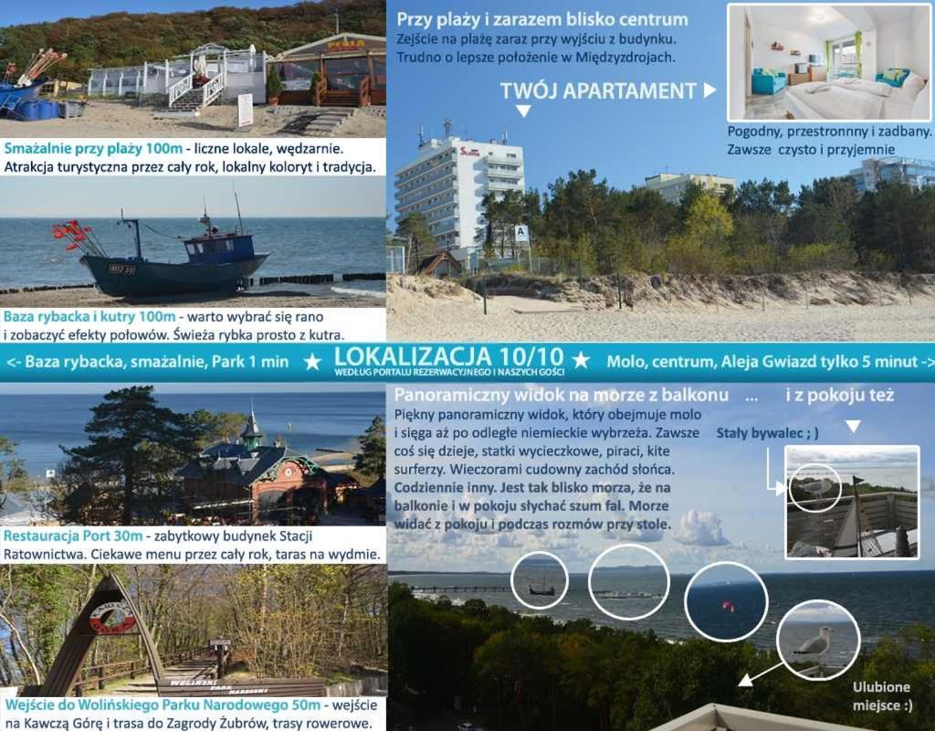 Apartament Z Panoramicznym Widokiem Na Morze Blisko Plazy I Centrum Pl Eng De Miedzyzdroje Exteriör bild